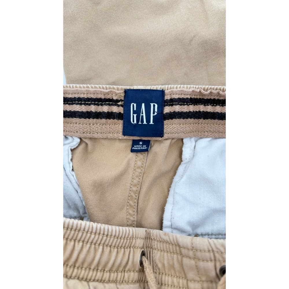 Gap Chino Joggers Khaki Size S EUC Elastic Waist Drawstring Gorpcore Utility - Picture 4 of 5